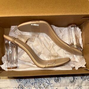 Transparent Heel Nude Women's Shoes
